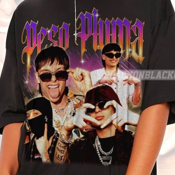 Peso Pluma World Tour 2023 Latin Music Fan Gift Graphic Concert T-shirt 79 - Picture 2 of 5